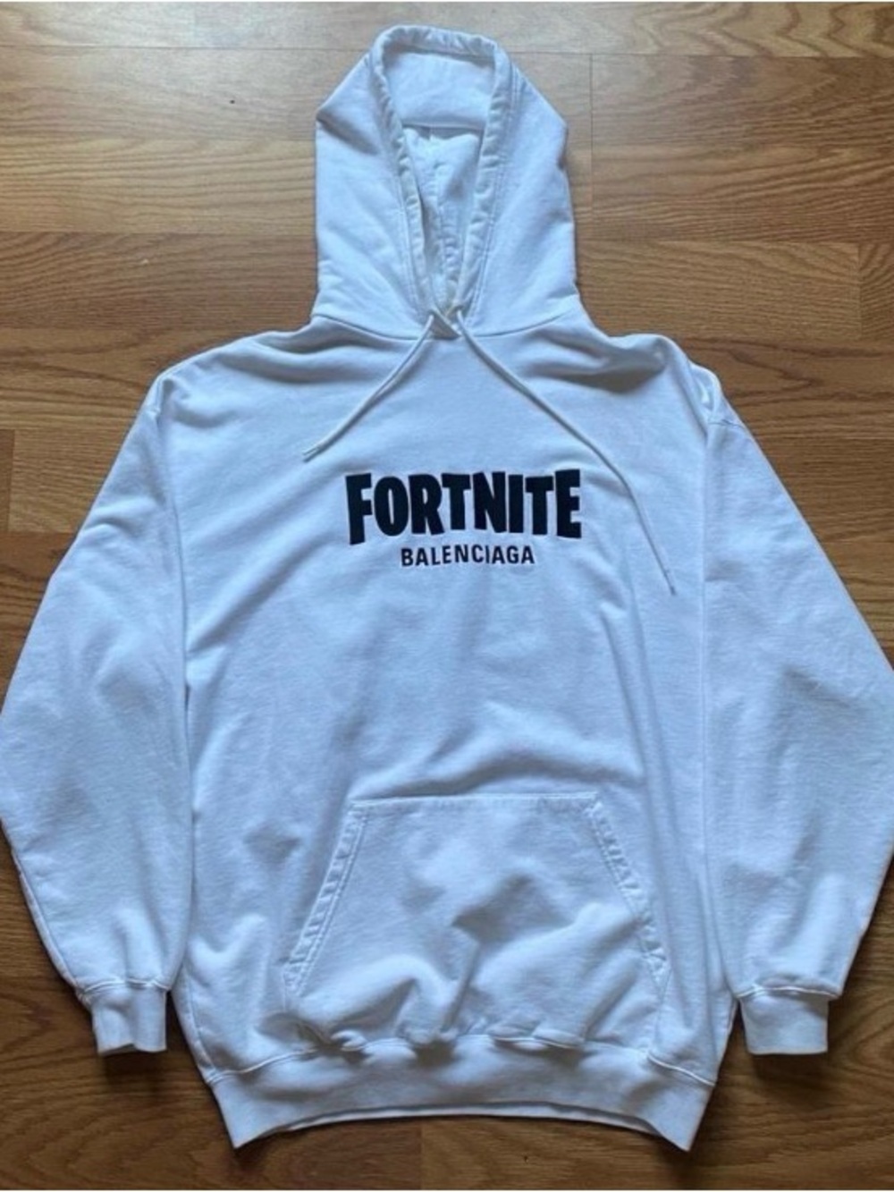 Fortnite Balenciaga White Logo Hoodie